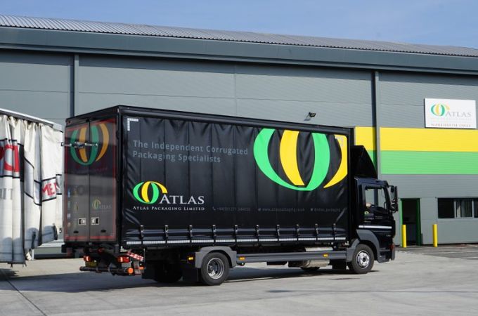 Delivery truck contact atlas packaging