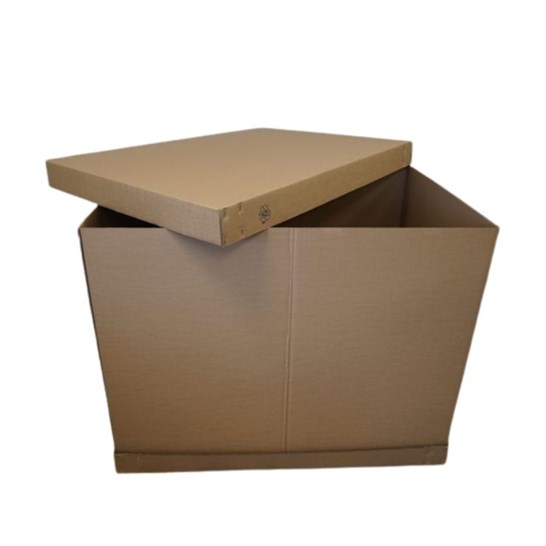 Cardboard pallet box with lid example