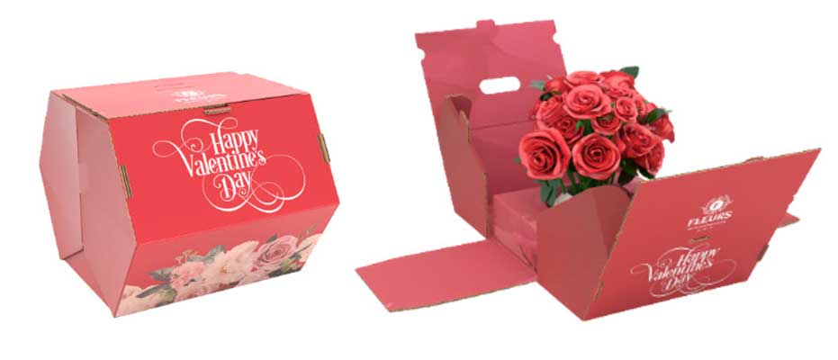 Valentines Flower Packaging