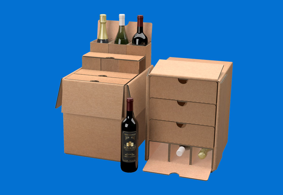 eCommerce wine boxes, wine packaging, bottle packaging