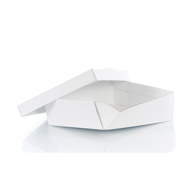 Wedding Cake Boxes- White B-Flute Corrugated Cardboard - The Cake Pod