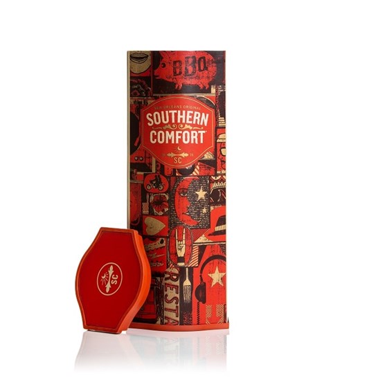 Southern Comfort shaped tube packaging