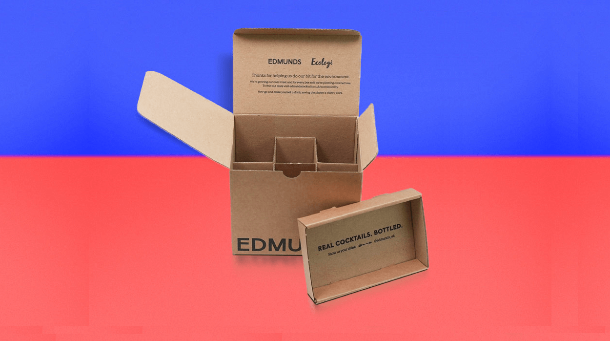 Cocktail bottle packaging box