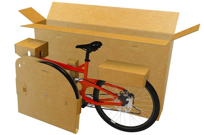 Emballage en carton ondulé pour vélo 
