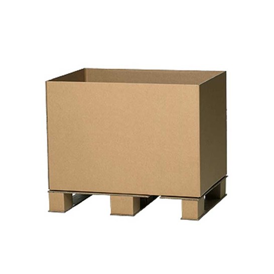 Box en carton sur palette pour produits volumineux et ou lourds