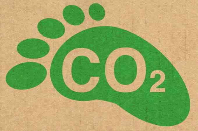 CO2 Fußabdruck in grün