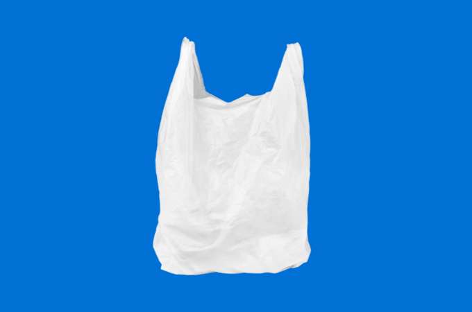 Bolsa de plástico blanca
