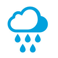 Logo d'un nuage avec de la pluie