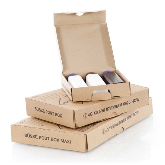 Emballages en carton type coffre pour médicaments ouverts