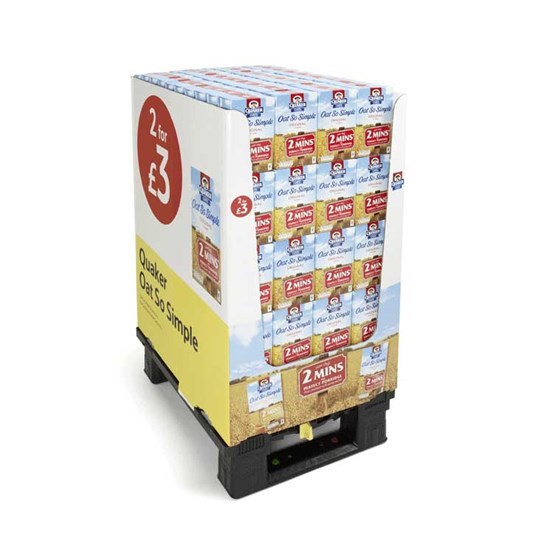 Box pour la vente promotionnelle de céréales avec prés découpe à l'avant