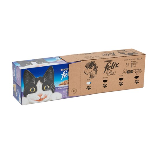 Emballage pour la livraison de nourriture pour chat imprimé à la marque