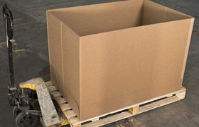 Box palette en carton ondulé pour le transport de matériaux volumineux et lourds