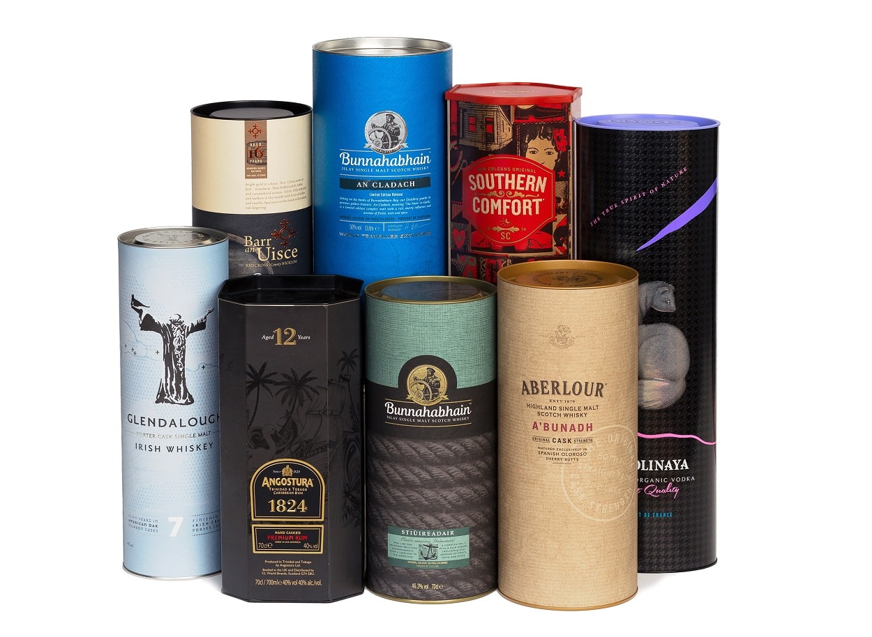 Tube Packaging, Spirits Packaging, Whiskey Packaging, Composite Tubes