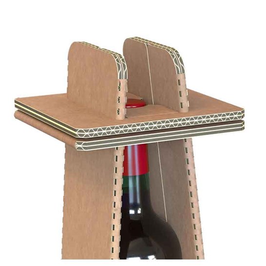Packaging per Bottiglia Singola, Inserto a piramide