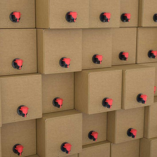 Mur de Bag-in-Box homolgués FFP Amazon