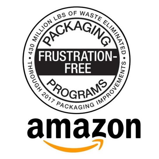 Logotype Amazon frustrationsfri förpackning