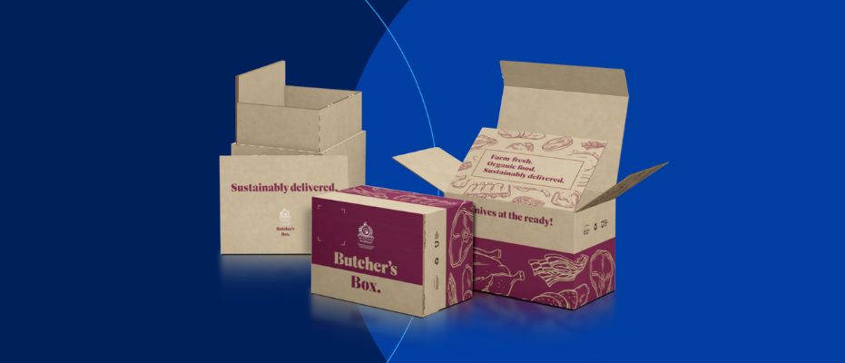 Meat delivery packaging box