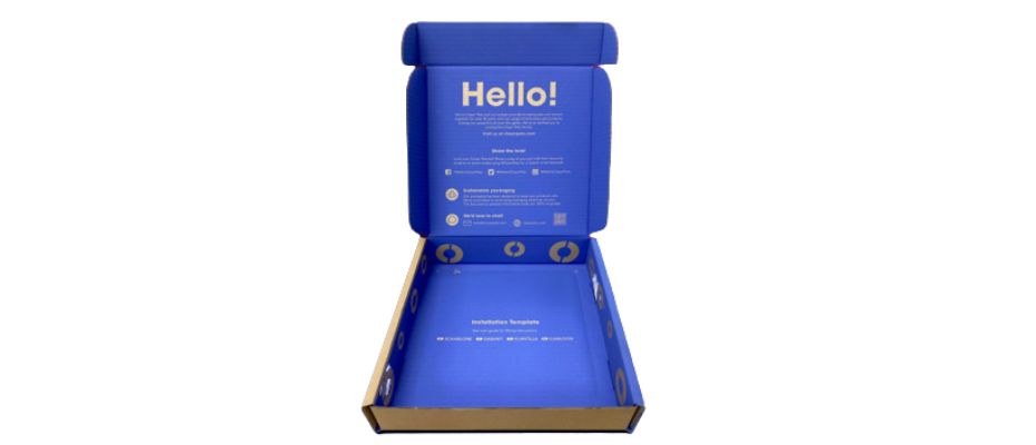 Personalised message ecommerce packaging design example