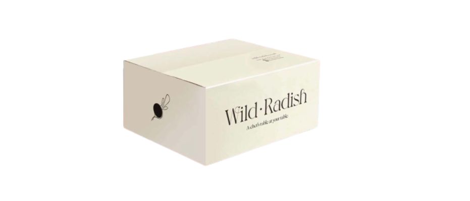Wild radish minimalistic packaging design sample box