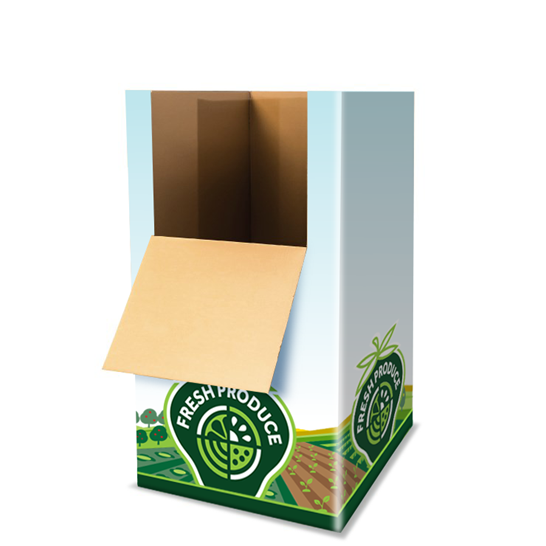Bulk produce shipping box