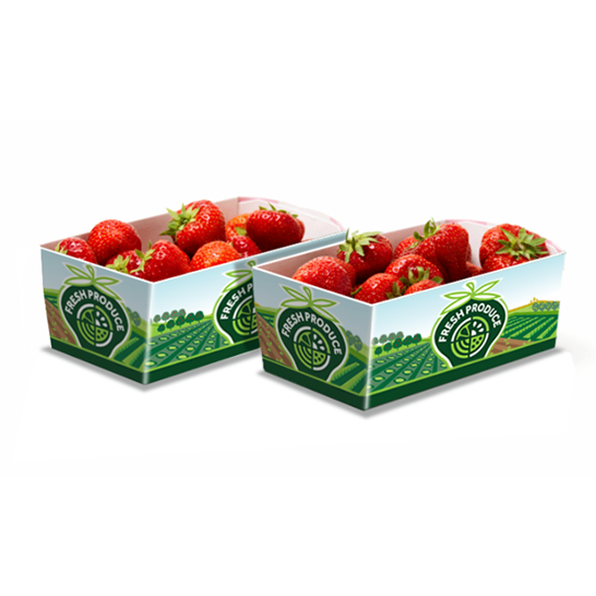 Fruit punnet packaging box