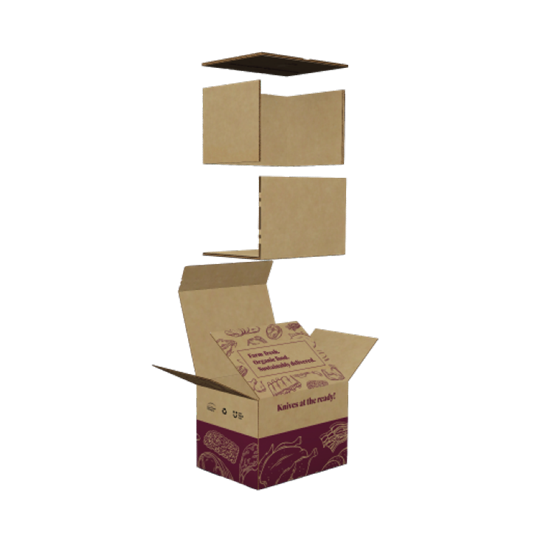 Butcher meat cardboard box