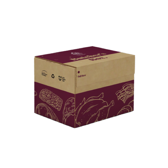 Butcher meat packaging box