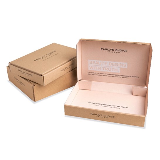 Postal Pack Paulas Choice Packaging Box Example