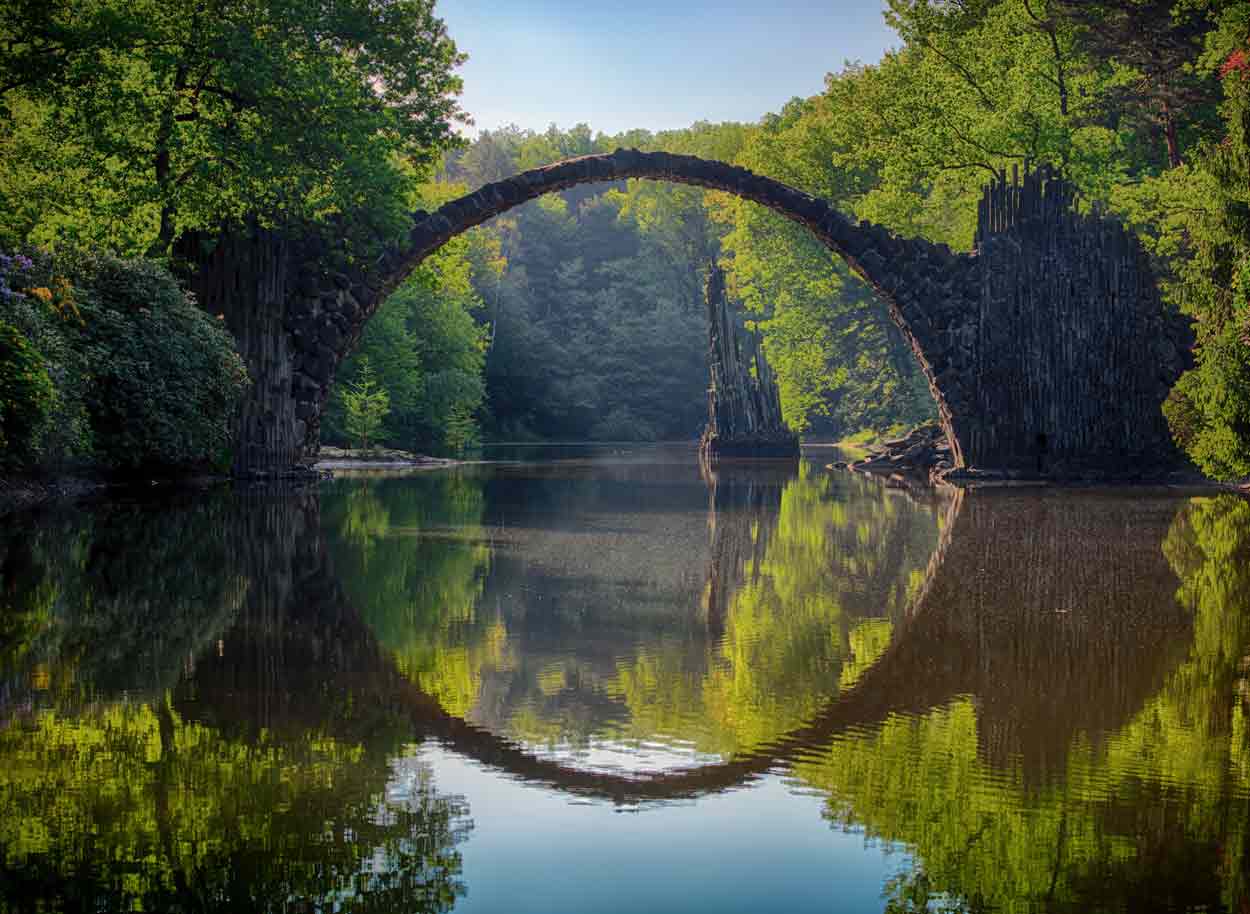 circular Bridge over water