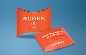 pillow box packaging for aecorn drinks