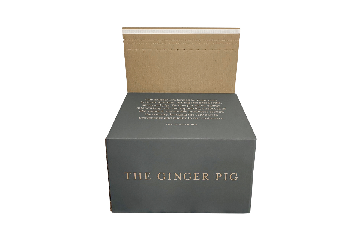 Chilled packaging box example for the ginger pig