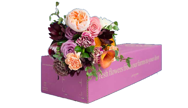 Packaging box for flowers