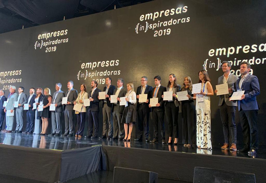 Winners of the ANDI award for the most inspiring companies in Colombia