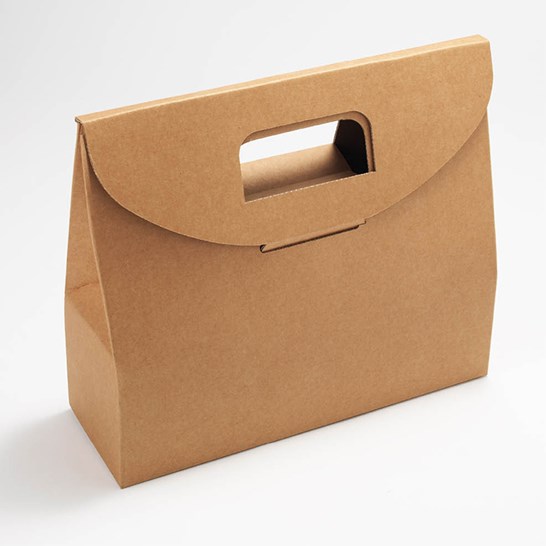 Bag (box) Made Of Corrugated Cardboard Stock Photo, Picture and